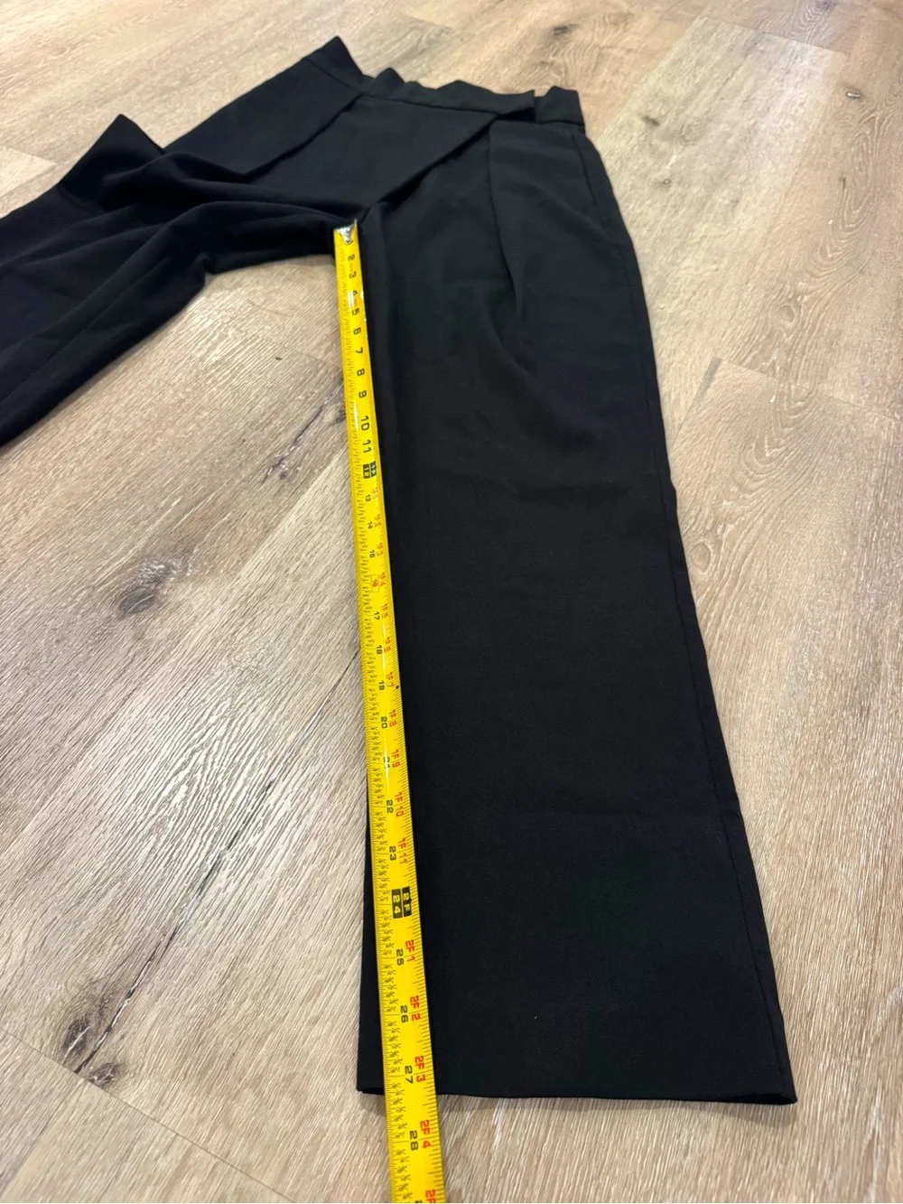 JLux Label Black High-Waist Pleated Dress Pants